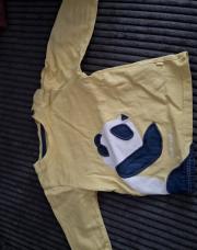 T-shirt manches longues 3 mois obaibi jaune panda