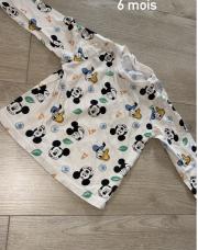 Blouse Mickey beige 6 mois 
