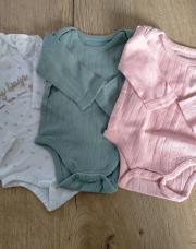 Lot de 3 bodys longues manches - 3mois/60cm 