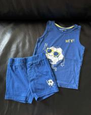 Pyjama été jaune et bleu 92cm