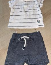 Ensemble short avec petit crabe taille 62