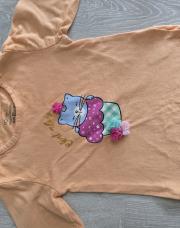 T shirt 18 mois orange/ours