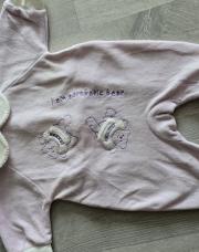 Pyjama 1 mois rose/col blanc 