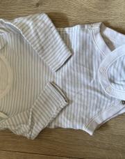 Body blanc ligne bleu 1 mois 