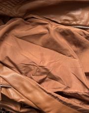Veste en cuir marron 40