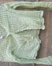 Gilet crochet vert h&m