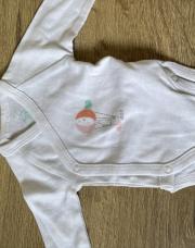 Body blanc croisé avec motif montgolfière hello  