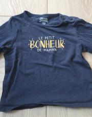 Tshirt 12m kiabi le bonheur de maman