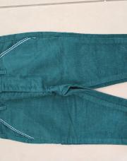 Pantalon okaidi 12 mois bleu-vert neuf