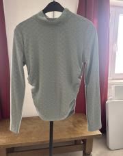 Top vert avec élastique longue manches 