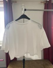 Top crop blanc manche courte Shein 