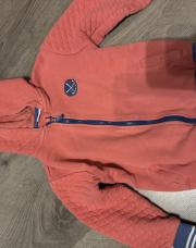 Gilet à capuche rouge Noukie’s - T. 6 ans