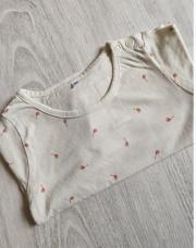 T shirt 3 mois beige feuille