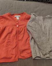 12-18mois - lot 2 gilets rose et gris
