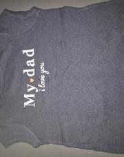 T-shirt i love dad  6 mois