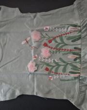 T-shirt fleurs verts 68 