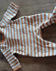 Pyjama rayé marron/blanc taille 50