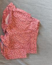 18mois - short rouge fleuri