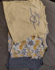 18mois - lot 3 tshirts bleu jaune