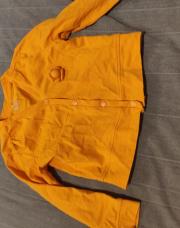 2ans - gilet orange fleur