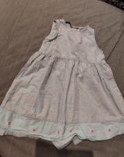 2ans - robe bleu claire petites fleurs