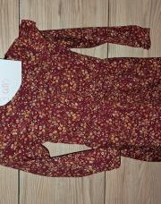 Robe bordeau fleurie 3 ans