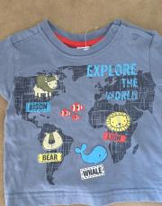Tshirt 9m bleu map