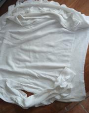 Pull blanc volants XS 