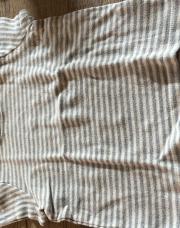 T shirt gris et blanc à ligne 86/92