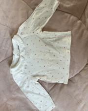 T-shirt longue manches blanc avec col Kiabi 