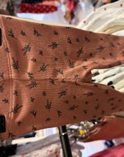 Legging orange motif noir Kiabi 