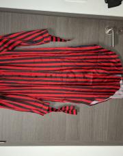 Robe chemisier ligne rouge noir S/m