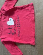 Teeshirt Lm rouge coeur 3 mois 