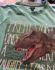 T-shirt vert T. Rex, Kiabi, 4 ans