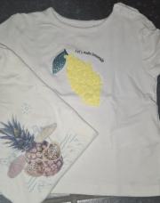 Lot t shirt fruits - 6 mois