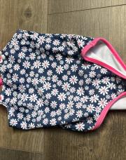 Maillot 2 ans fleuri rose bleu 