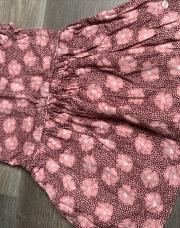 Robe 92 cm rouge rose fleurie 