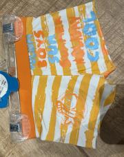Maillot short ligné orange 6 mois