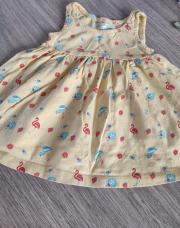 Robe 3 mois jaune flamants roses 