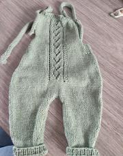 Salopette 3 mois en crochet faite main 