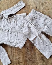 Pyjama 2pces fleuri gris 12M C&A