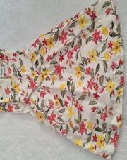 Robe fleures rouge et jaune