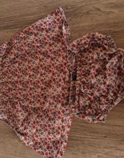 Robe/culotte fleuri rouge + bleu Kiabi 12m