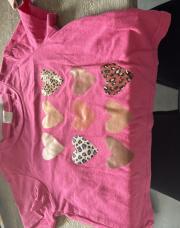T-shirt rose cœur 9/12