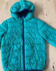 Doudoune capuche zippé Benetton vert - 7/8 ans