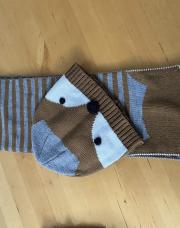 Ensemble bonnet écharpe Veritas animaux 