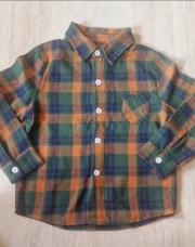 Chemise shein vert et orange 5 ans 