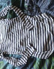 Tee shirt ml blanc noir hm taille m