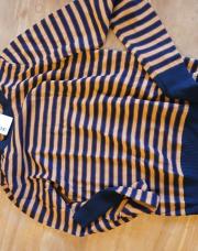Polo brun rayé xs 
