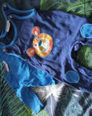 Ensemble bleu lion 1 mois